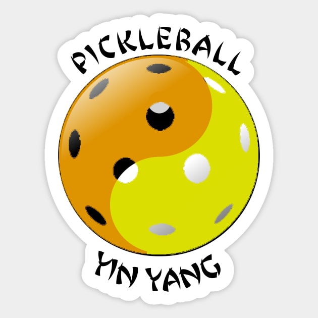 Pickleball Yin-Yang Sticker by numpdog